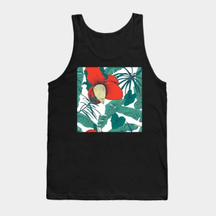 Seamless tropical pattern with banana palms Tank Top